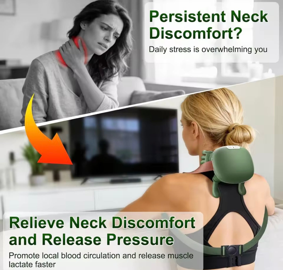 Masajeador Cervical 4D Inalámbrico | Cuello y Hombros"